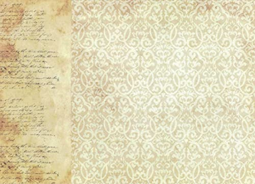 Zita`s Creative Reispapier A3 - Schrift mit Muster. Motiv-Strohseide, Strohseidenpapier, Decoupage Papier