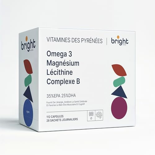 Omega 3 et Magnésium Chélatine + Complexe de Vitamines B + Lécithine de Soja | Énergie, Vitalité et Bien-être |