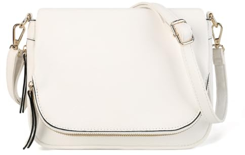 GLITZALL Bolso Bandolera PequeñO Para Mujer,Piel SintéTica Blanco