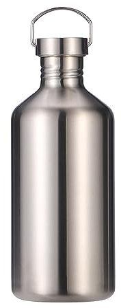 CDJ 68 oz Single Walled Stainless Steel Leak Proof Sports Water Bottle 18/8(304) metal water bottle for Cyclists, Runners, Hikers, Beach Goers, Picnics, Camping - BPA Free