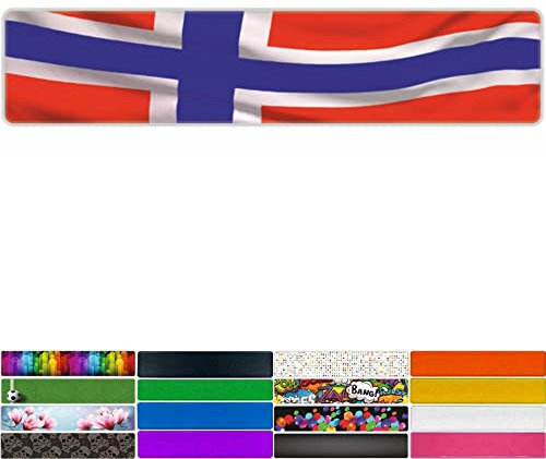 Generisch Fun-KENNZEICHEN Wunschkennzeichen | Namensschild |520x110 mm | viele Farben | Funschilder individuell mit Wunschtext gestaltbar (Norwegen)