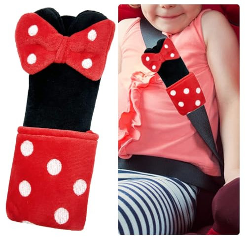 Minnie Copri Cintura di Sicurezza Auto Bambini, Minnie Copricintura Auto, Mickey Protezioni Cintura di Sicurezza, Guaine Imbottitura per Cintura di Sicurezza per Auto, Spallina per Cintura