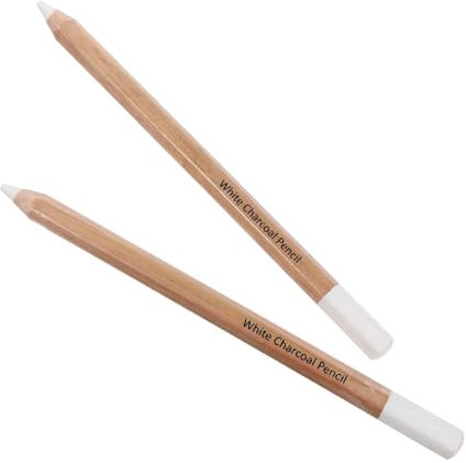 STOBOK 2St Kohlestift Bleistifte aus Holz Künstler Zeichenstift Holzstift schreiblernbleistift weiße Kohle skizzieren malen mit weißer kohle Haupt Holzkohle löschbarer Stift Graphitblei