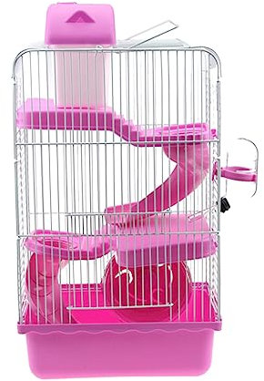 ORFOFE Hamsterkäfig Haustierhaus Mit Dreischichtigem Design Kleintierkäfig Aus Hochwertigem Kunststoff Sicher Und Langlebig