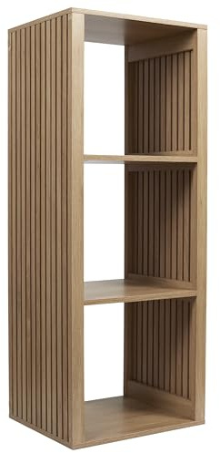 HOME DECO FACTORY - HD0242 Rangement Modulable 3 Cases Klaus en Bois MDF - Design Pratique pour Salon, Chambre, Entrée - 38,5 x 99 x 32 cm - Marron