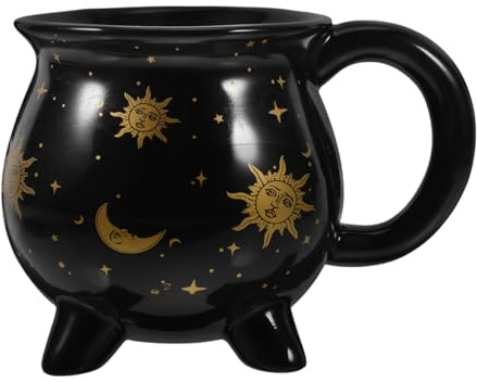 Alipis Taza de Café Caldero de Bruja para Halloween – Cerámica Decorativa para Hogar, Oficina, Cafetería y Fiesta de Otoño