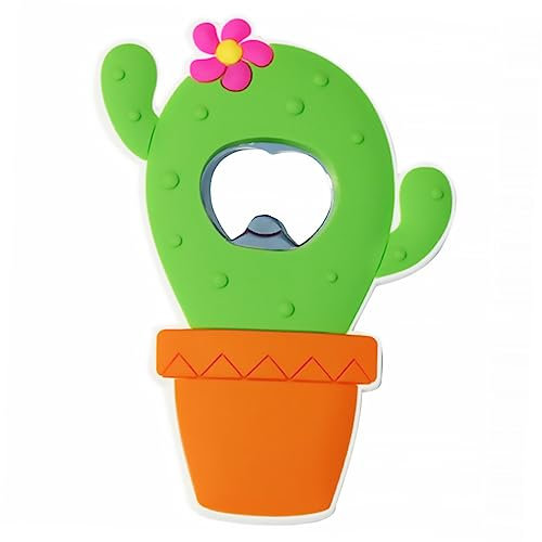 Zerodeko 3pcs Hawaii Party Cactus Magnetic Bottle Opener and Refrigerator Stickers Accessory for Design for Effortless Lid Removal