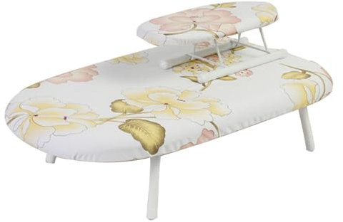 WJFLUCK Tabla de Planchar de sobremesa, Tablas de Planchar de encimera Extra Anchas con, Tablas de Planchar de encimera Extra Anchas con Funda de algodón para Planchar, Oficina, Ocio (Color: Plata)