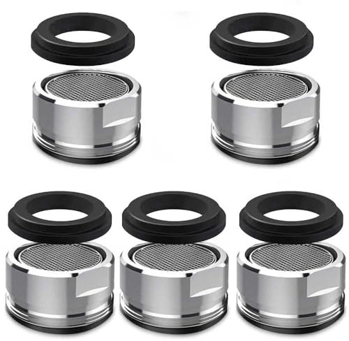 2 Pieces Brass Tap Spout Aerator with Gasket - 24MM Male Threaded Aerator Insert (5 Packs)