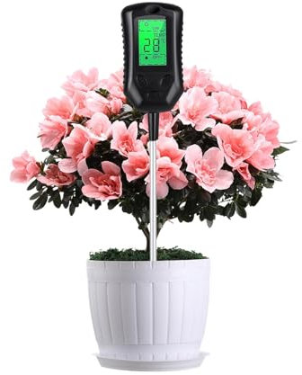 JINGLING Bodentest-Feuchtigkeitsmessgerät, Bodenfeuchtigkeitstester für Pflanzen - Bodenfeuchtesonde für Pflanzen - PH-Monitor, Wasserzähler für Zimmerpflanzen, digitale Bodentestsonde, präzise für