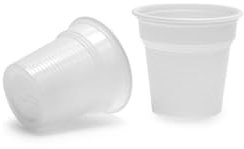 Buyglass Bicchieri di Plastica Monouso, 80 ml, bianchi, Confezione da 100 Pezzi in cartoni da 4.200 pezzi