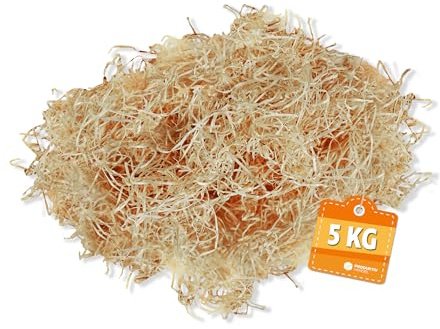 Holzwolle 5 kg - Füllmaterial ideal zur Dekoration | Naturbelasse & Staubarme Kiefernholzwolle | für kreative Bastelprojekte & dekorative Geschenkverpackungen