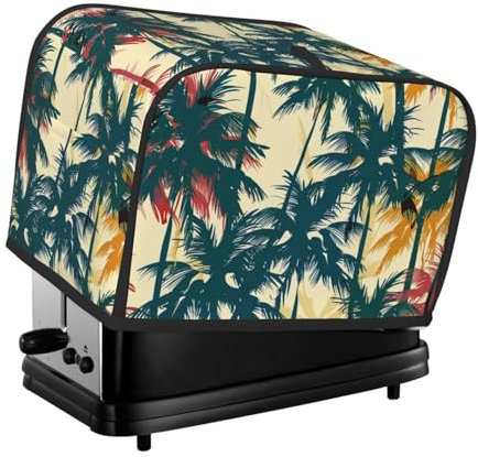 Copertura per tostapane a due fette con motivo a palma stampa per piccoli elettrodomestici da cucina protezione per impronte digitali