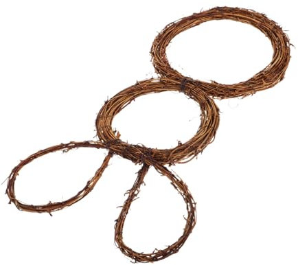 HIAKDOFT Osterdekoration Kranz Frühling Hase Kranz Dekorative Hoop Kaninchen Rattan DIY Hase Holzhandwerk