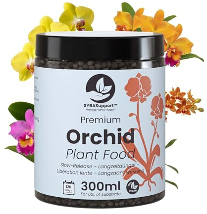 Sybotanica - Orchideendünger Langzeitdünger – 300ML SYBASupport Feststoffdünger für mineralisches Substrat – Versorgt 60L Substrat für 120 Tage für Zimmerpflanzenliebhaber