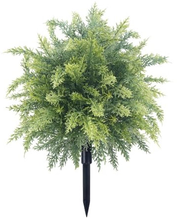 Milageto Cyprès artificiel avec piquet de terre, accessoire de jardin, cadeau élégant, arbuste artificiel pour intérieur