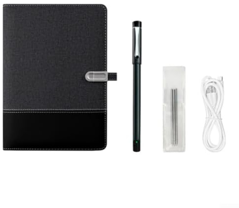 Juego de cuaderno con bolígrafo inteligente, cuaderno con bolígrafo inteligente, digitalización de notas en tiempo real y compatible con Bluetooth (bolígrafo inteligente + papel)