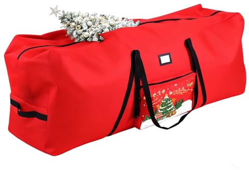 Weihnachtsbaum Aufbewahrung, Aufbewahrungstasche für künstliche Weihnachtsbäume bis zu 220cm, Wasserdichte 600D Oxford Tasche Strapazierfähige mit Verstärkten Griffen, Reißverschluss