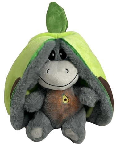 TYUKXJH Atmendes Plüschtier In Form Eines Esels, 30x10cm, Weiches Erdbeer Avocado Plüschtier Puppe, Mit Atembewegung Und Musik, Atmendes Kuscheltier 30cm Avocado Kuscheltier Für Kinder & Erwachsene