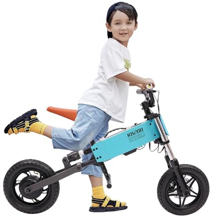 ACLICE Elektro Laufrad Balance Bike 200W Motor 24V Akku APP Steuerung 3 Geschwindigkeiten 6 11 15 mph Federung für Kinder ab 8 Jahre Blau