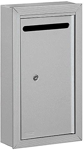Salsbury Industries 2260AP Slim Surface Mounted Letter Box with Commercial Lock, Private Access, Aluminum