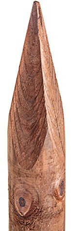 HaGa Estaca de madera de 6 cm de diámetro x 175 cm de altura – Estaca para valla de pino robusto, 1 unidad, construcción de vallas, resistente a la intemperie