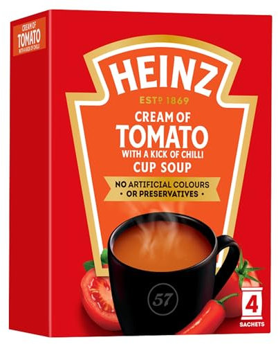 Heinz Tomato & Chilli Cup Soup, 90g ( 4 x 22.5g)