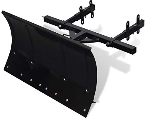 Tidyard Schneeschild Schneepflug Schneeschieber Räumschild Schubrahmen mit 5 Winkeln einstellbar für benzinbetriebenen Schneefräse montiert 80 x 44 cm