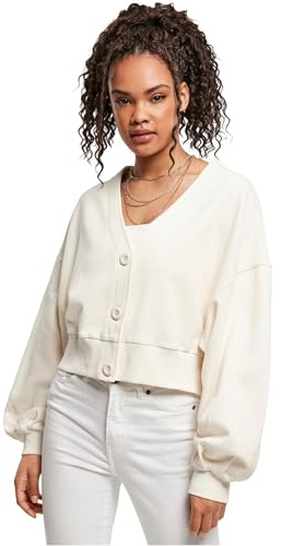 Urban Classics Ladies Organic Oversized Short Terry Kofta Tröja Kvinnor, Beige (Sand), XXL