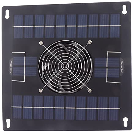 Solarpanel-Ventilator-Kit, 5W 12V solarbetriebener Ventilator für den Außenbereich, wasserdicht, tragbarer Solarventilator für Hühnerstall, Gewächshaus, Tierhäuser, Schuppen, Fensterabzug