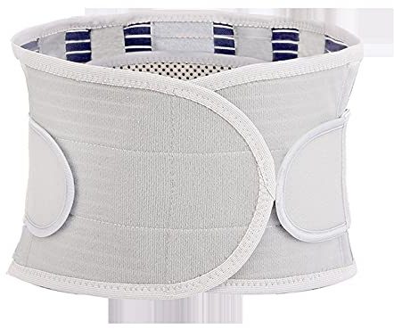 Cinturón de protección de la Columna Lumbar Brace para la Parte Inferior de la Espalda Alivio del Dolor Diseño ergonómico y Material Transpirable para Hernia de Disco Ciática Escoliosis Gris
