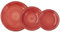 Quid Coral Vita Vajilla Cerámica 18 Piezas - 6 Personas Rojo