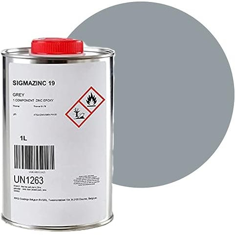 PPG Liquid Zinc Metal Protection Paint - Pintura protectora para metal, protección contra la corrosión, 2,4 kg, color gris