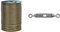 Corderie Italiane 006074199 Cavo STENDIBIANCHERIA Acc Ott 6MM-50MT, Acciaio Ottonato Trasparente & 006044871 Tenditore 2 Occhi in Acciaio Zincato, 8 mm, 6 Pezzi, Grigio, Set di 6