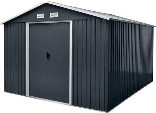 WERKA PRO Caseta de jardín de Metal 11,8m2 3,67 x 3,22 x h2,17m