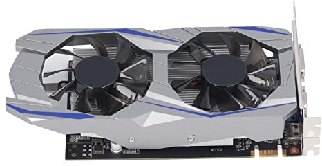 Bewinner Tarjeta Gráfica GTX550TI, 2GB GDDR5 128BIT 4K HDR Tarjeta Gráfica para Juegos, Tarjetas Gráficas de Video de Computadora de Doble Ventilador Compatibles con Win 7(32) Win 10