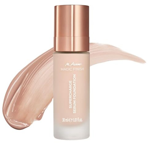 M. Asam MAGIC FINISH Supercharge Serum Foundation Rose Fair (30 ml) – Feuchtigkeit spendende Foundation & straffendes Gesichtsserum in Einem, Anti-Aging Make-up mit optimaler Deckkraft & Hyaluron