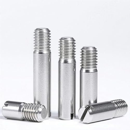 5 pz M2 M2.5 M3 M4 M5 M6 M8 M10 Perno cilindrico con intaglio Tassello di centraggio Filettatura maschio Perno di posizionamento in acciaio inossidabile 304 Lunghezza 5-50mm-M3-18mm