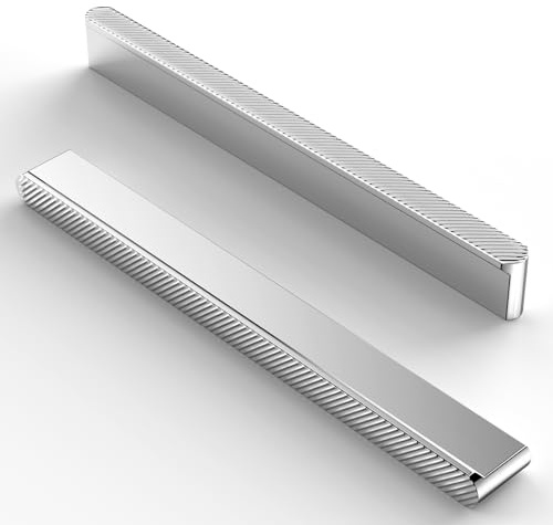 FURNIWARE 10 Stück Möbelgriff Schnitzvorgang Schrankgriffe 160mm Lochabstand Küchengriffe Chrom Schubladengriffe Möbelgriffe Griffe Küche Küchenschränke Griffe