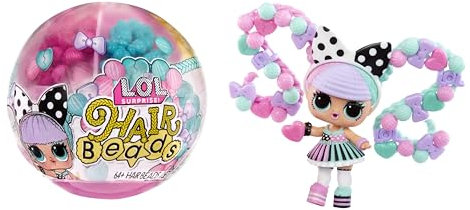 L.O.L. Surprise! Hair Beads Tots - Collectible Doll with 60+ Hair Beads - Hair Beads Doll with DIY Hairstyles - Suitable for Girls and Boys Ages 4+