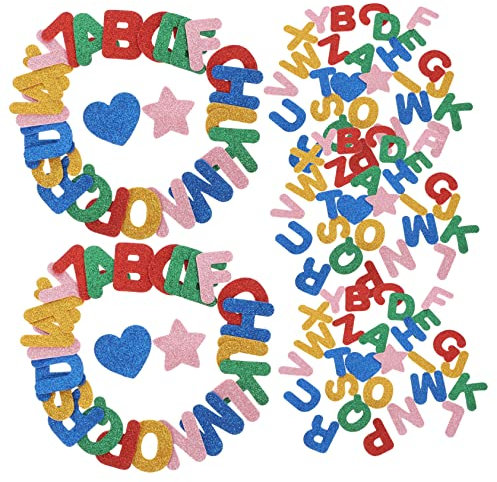 Operitacx 5 Selbstklebende Alphabet-Aufkleber Briefaufkleber für DIY Buchstabenaufkleber groß Spielzeug kleine Buchstabenaufkleber Klebebuchstaben Goldpulver Patch Etikett