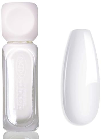 White Nail Polish - High Pigmented White Nail Varnish - Water Based Classic Milky White Color All Year Suitable Nail Varnish - Quick Dry Long Lasting Air Dry No Need UV Nail Art