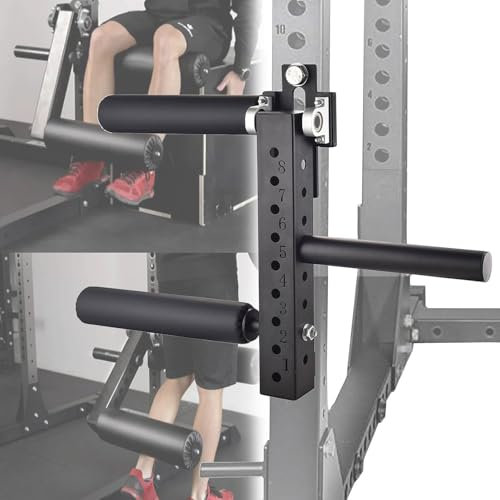 guoyjmm Beinstrecker-Aufsatz, verstellbar, sitzender Unterkörper, spezielle Beinmaschine, Beinstrecker-Rack-Aufsatz, einfache Installation, stark und sicher, passend für Vierkantrohr,18mm