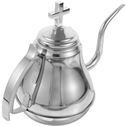SHOWERORO Olla Santa Comunión Tetera De Acero Inoxidable Filtro Tetera Vintage Hogar