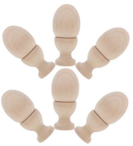 Cabilock Porta Huevos De Pascua Hueveras De Madera Organizador De Cocina Ideal para Niños