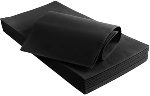 Terryshop74 5 Tischdecken TNT Vlies 100 x 100 cm für Bars Restaurants, 5er Pack (5, Schwarz)