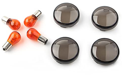 FSFYUK Motorrad Rauch Blinker Gläser W/Bernstein Birne Kit Für Dyna Für 883 1200
