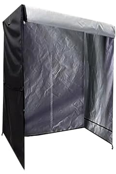 Outdoor Sauna Abdeckung Wasserdicht, 420D Oxford Gewebe Abdeckungs für Holz Infrarot Sauna, Strapazierfähig Regenfest Sauna Abdeckung aus Holz, für Zuhause (122x122x193 cm,Schwarz)