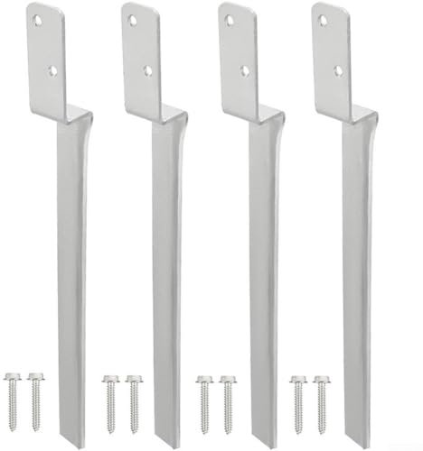 HEBEOT Fixed Anchor, Wood Post Ground Anchor Sleeve Set With 4 sleeves And 8 Screws For Wooden Swing Grounding Sleeve Anchors 520 * 60mm