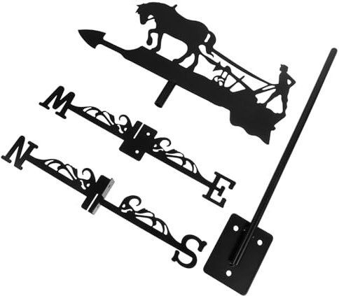 Abaodam Veleta De Hierro Decorativa para Jardín Veleta De Metal para Techo para Exterior Indicador De Dirección del Viento para Farmacia o Patio